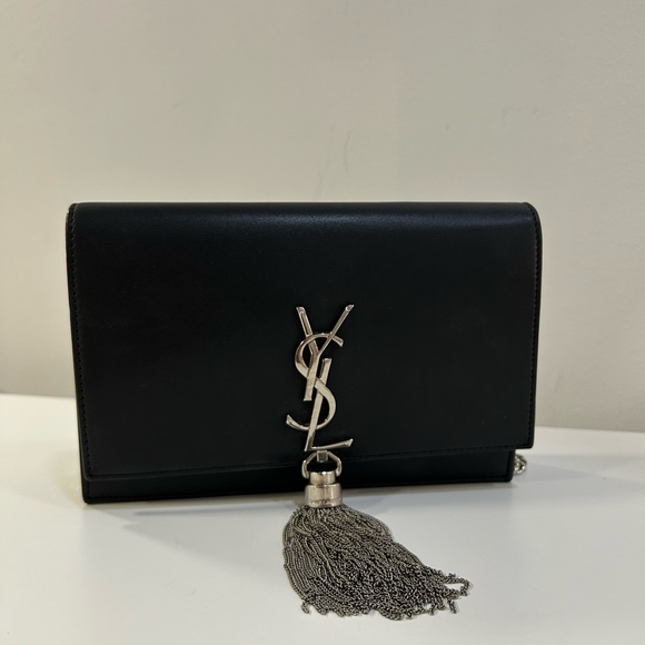 YSL Yves Saint Laurent small Monogram Kate Tassel Satchel Black - Picture 4 of 4
